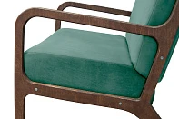 заказать Низкое кресло с деревянными подлокотниками Mody Green V2 цвет зеленый