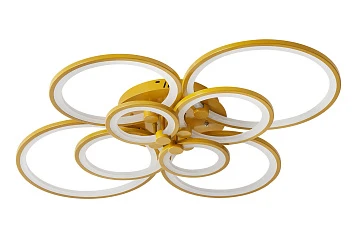 фото Люстра Oris 8 rings gold в интерьере