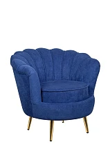 Низкое кресло ракушка Pearl синий