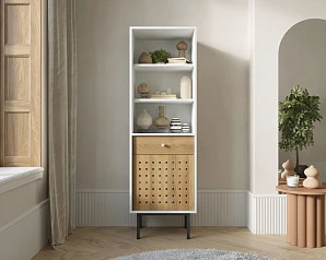 Стеллаж с ящиком и дверкой KOTO арт KT23 в интерьере