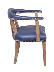 купить Мягкий стул с подлокотниками Tanner Blue Leather