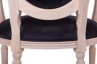 стильный Мягкий стул с подлокотниками Delo Arm Black Velvet