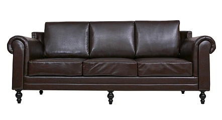 фото Дизайнерский кожаный диван Toren Brown в интерьере