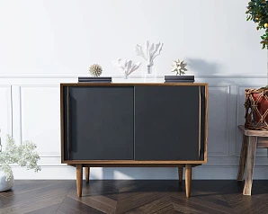 купить Комод "Bruni Black" две дверки арт BR25Black