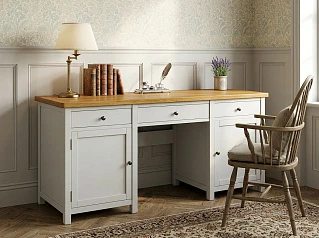 Большой рабочий стол "Жуль Верн (Jules Verne)" в сером цвете арт JV02ETGG