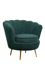 Низкое кресло ракушка Pearl зеленый Boucle на заказ в интернет-магазине