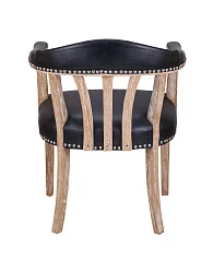 фото Мягкий стул с подлокотниками Tanner Black Leather в интерьере