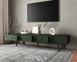 купить красивый Комод с четырьмя ящиками под TV "Emerson" арт EM06/green/L