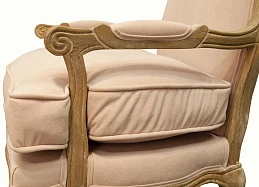 Мягкое полукресло с подлокотниками Nitro Beige Velvet на заказ в интернет-магазине