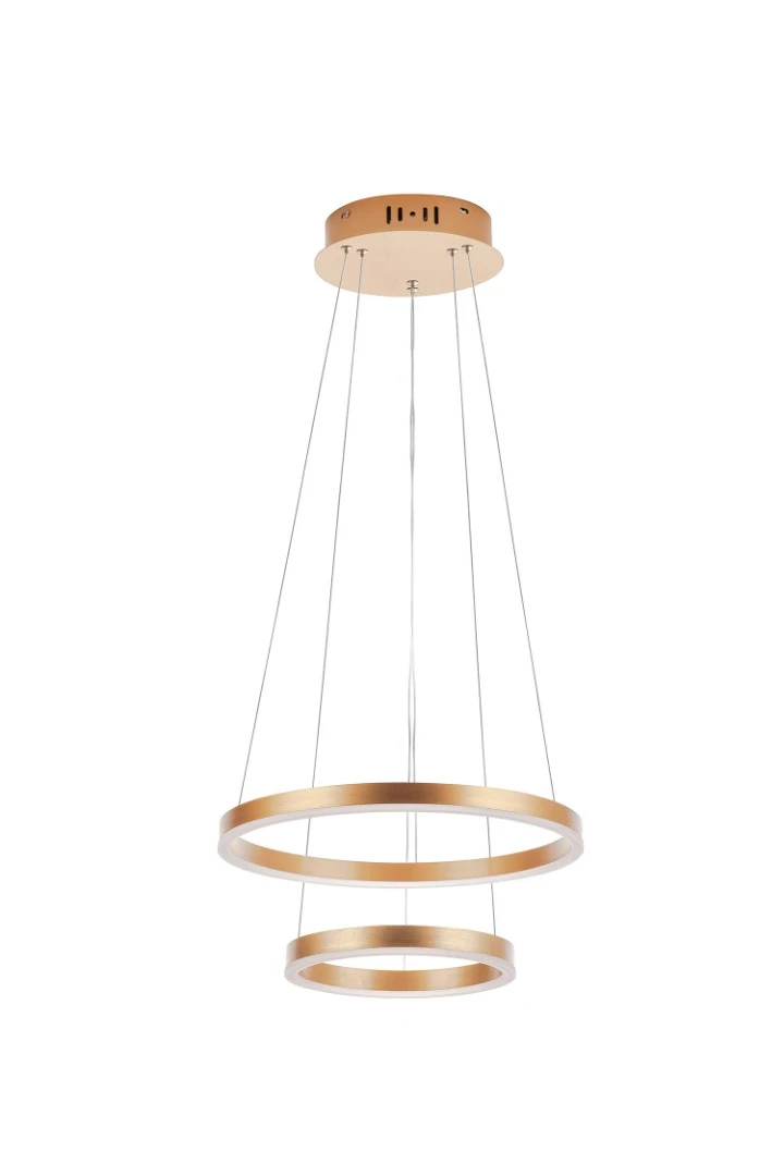 Люстра Orblaze 2 rings 400 gold в интерьере