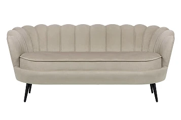 заказать Диван ракушка для гостиниц Pearl Triple Taupe на черных ножках