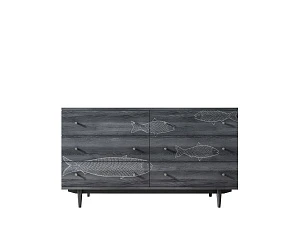 купить стильный Комод "Boho" 6 ящиков с рыбами арт BH01 в интернет-магазине