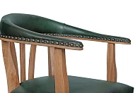 фото Мягкий стул с подлокотниками Tanner Green Leather