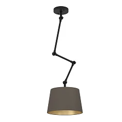 купить 390198 Настенно-потолочный светильник PISTUNIO, 1x40W(E27), сталь, черн, текстиль, капучино, золотистый