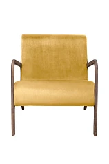заказать стильные Низкое кресло c деревянными подлокотниками Mody Yellow