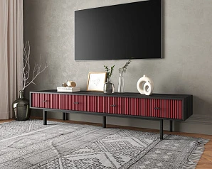 красивый Комод с четырьмя ящиками под TV "Emerson" арт EM06/red/L
