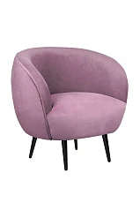 Мягкое кресло Benee Pink на черных ножках на заказ