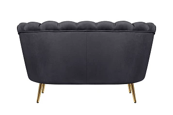 фото Дизайнерский двухместный диван Pearl Double Black в интерьере