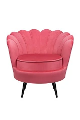 купить Низкое кресло ракушка Pearl Karmin на черных ножках