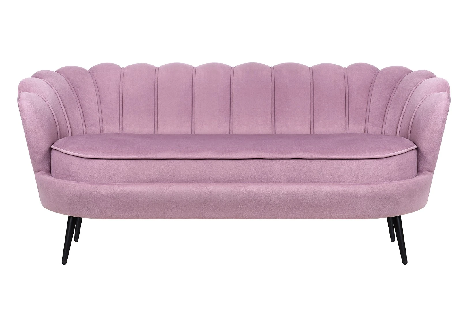 купить красивый Диван ракушка Pearl Triple Pink на черных ножках