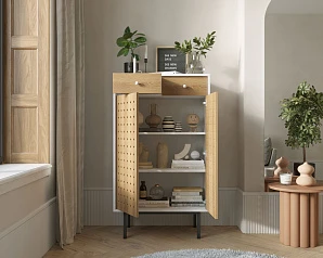 Комод высокий с дверками и ящиками KOTO арт KT19 в интерьере