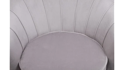 Кресло с пуфом ракушка Pearl Grey