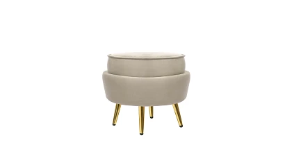заказать Кресло с пуфом ракушка Pearl Taupe