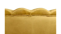 заказать Низкое кресло ракушка Pearl Yellow на черных ножках