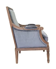 стильное Классическое кресло Coolman Grey Velvet