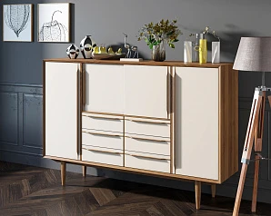 купить красивые Большой комод "Bruni white" арт BR09WH в интернет-магазине