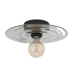 44028 Потолочная люстра LINTMILL, 1х40W (E27), H75, ?300, сталь, черный, / стекло, серый в интернет-магазине