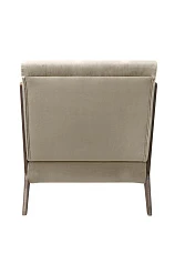 заказать Низкое кресло с деревянными подлокотниками Mody Taupe коричневое