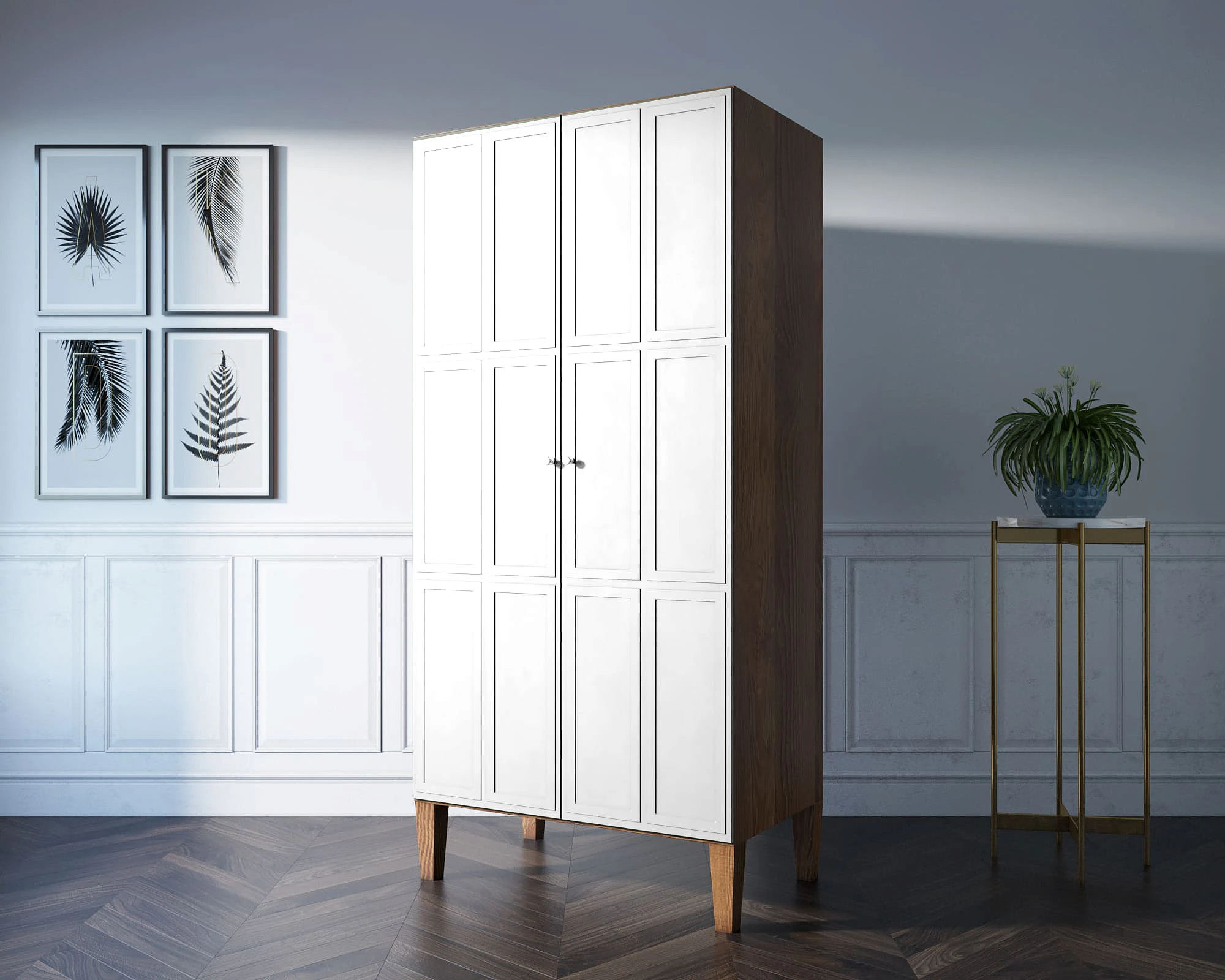 красивые Шкаф "Andersen" двухстворчатый арт AN09WH в интернет-магазине