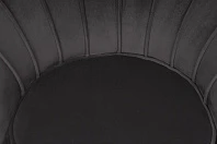 Низкое кресло ракушка Pearl черный V2 в интерьере