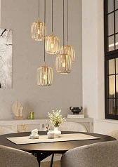 901125 Люстра ROMAZZINA, 5X40W (E27), ?500, сталь, песочный на заказ в интернет-магазине