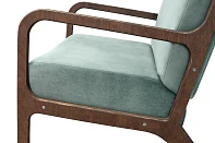 красивое Низкое кресло с деревянными подлокотниками Mody Green в интернет-магазине