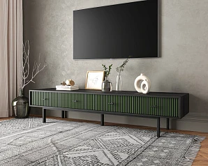 купить красивый Комод с четырьмя ящиками под TV "Emerson" арт EM06/green/L
