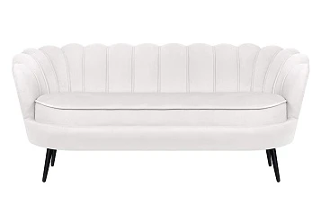 Диван ракушка Pearl Triple Beige на черных ножках на заказ в интернет-магазине