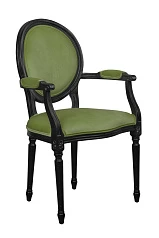 фото Мягкий стул с подлокотниками Delo Kora Arm Green в интерьере