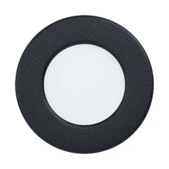 99156 Светодиодный встраиваемый светильник FUEVA 5, 2,7W (LED), ?86, ET26, 330lm, 4000K, сталь, черный