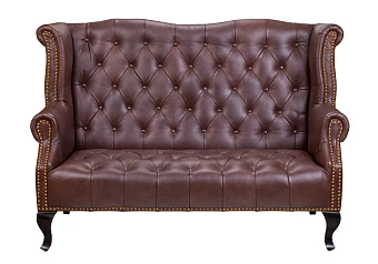 красивый Кожаный дизайнерский диван лофт Royal Sofa Brown