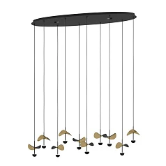 купить красивые 390342 Люстра диммируемая DRACERA, 10X2,3W (LED), 3000K, 2800lm, L1120, B330, H1500, сталь, черный/сталь, черный, золотой в интернет-магазине