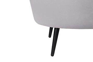 купить Дизайнерский диван для гостиниц Pearl Triple Grey на черных ножках