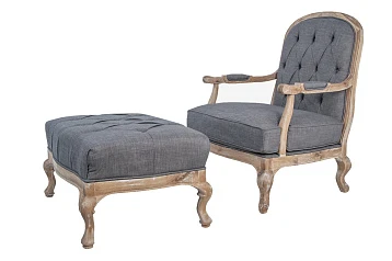 купить Кресло с пуфом Honesta Grey в интернет-магазине