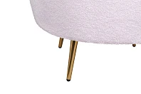 Низкое кресло ракушка Pearl Pink Boucle в интерьере