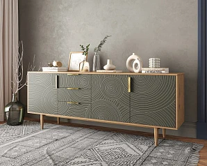 купить Комод "Line" удлиненный R25/browngrey