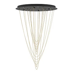 заказать 390354 Люстра диммируемая TREPUCO, 6X5,4W (LED), 3000K, 3060lm, ?580, сталь, черный/сталь, латунь в интернет-магазине