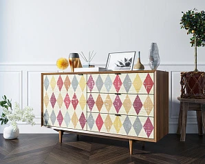 купить Комод "Bruni print" с ящиками и дверкой арт BR-02P в интернет-магазине