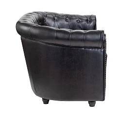 купить Кожаный диван лофт Karo V2 черный в интернет-магазине