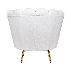 Низкое кресло ракушка Pearl цвет белый на заказ в интернет-магазине